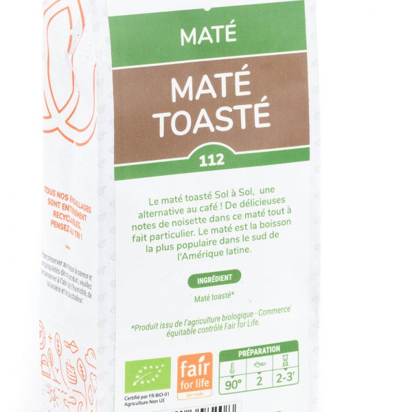 SC_2022-05-25_17-02-51 Maté toasté bio et équitable, Brésil. Feuilles entières à infuser comme un thé.